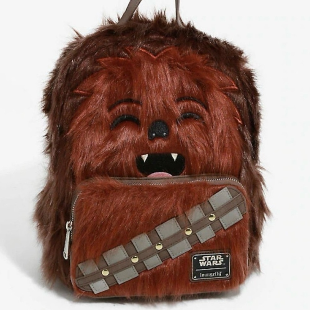 Loungefly Star Wars Disney Chewbacca Cosplay Mini Backpack Furry Purse Chewie